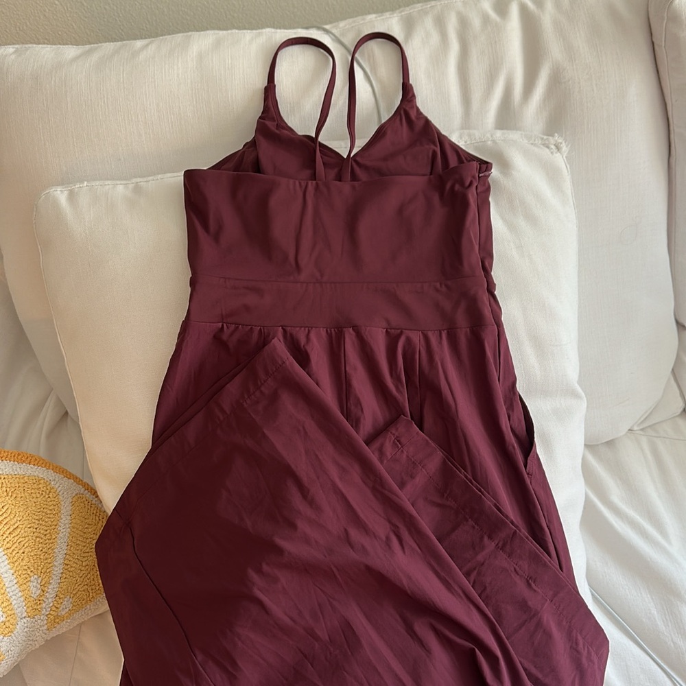 HALARA Burgundy Strappy Jumpsuit